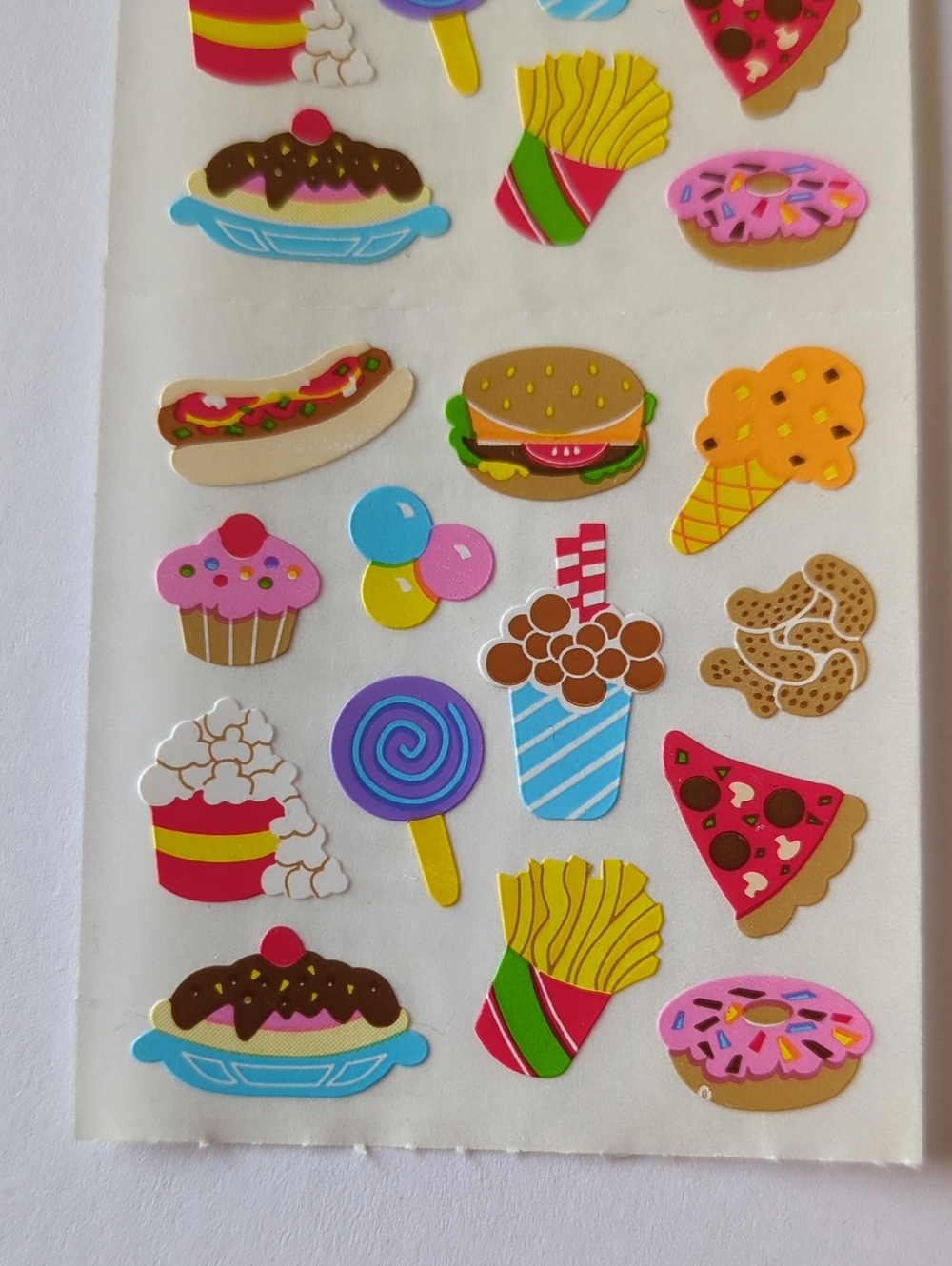 ☀️Vintage Sandylion Junk Food Sticker Sheet 90s Rare Fast Food - Picture 3 of 4